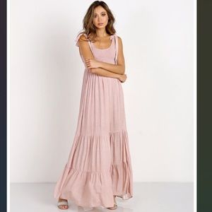 Indah Doe Smocked Maxi Dress - Size S